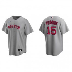 Men's Boston Red Sox Dustin Pedroia Gray Replica Road Jersey