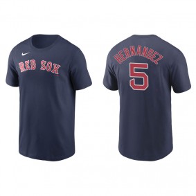 Men's Boston Red Sox Enrique Hernandez Navy Name & Number Nike T-Shirt