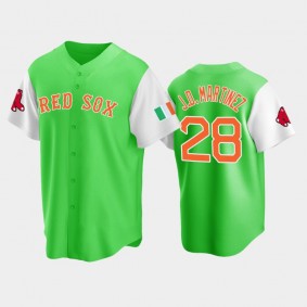 J.D. Martinez Red Sox 2022 Irish Heritage Jersey Green