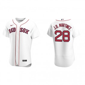 Men's Boston Red Sox J.D. Martinez White Authentic Home Jersey