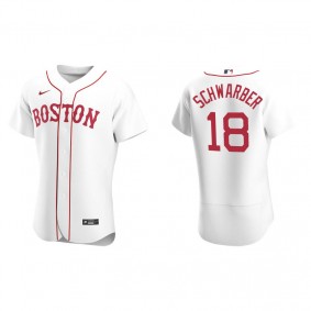 Men's Boston Red Sox Kyle Schwarber White Authentic Alternate Jersey
