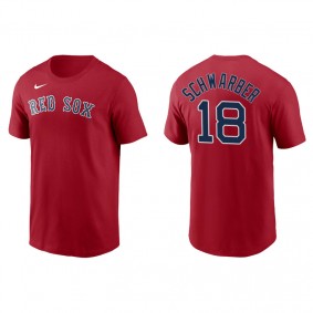 Men's Boston Red Sox Kyle Schwarber Red Name & Number Nike T-Shirt