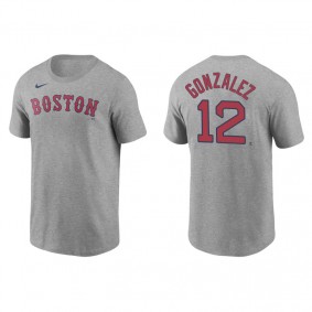 Men's Boston Red Sox Marwin Gonzalez Gray Name & Number Nike T-Shirt