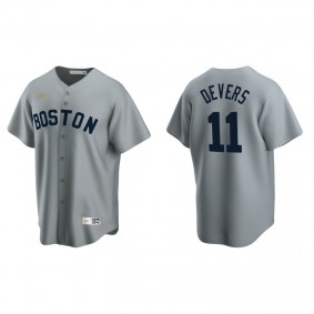 Men's Boston Red Sox Rafael Devers Gray Cooperstown Collection Road Jersey