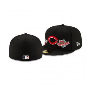 Cincinnati Reds Champion Black 59FIFTY Fitted Hat