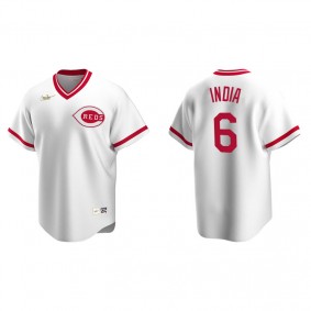 Men's Cincinnati Reds Jonathan India White Cooperstown Collection Home Jersey