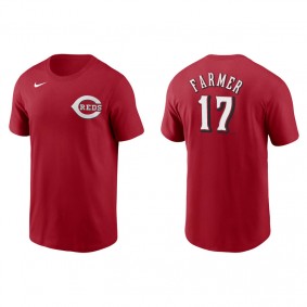Men's Cincinnati Reds Kyle Farmer Red Name & Number Nike T-Shirt