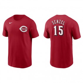 Men's Cincinnati Reds Nick Senzel Red Name & Number Nike T-Shirt