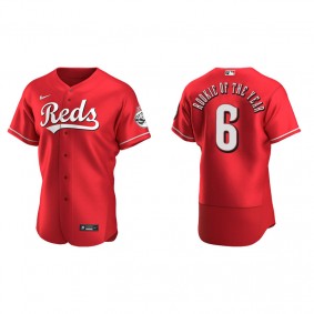 Cincinnati Reds Nike Scarlet Authentic 2021 NL Rookie of the Year Jersey