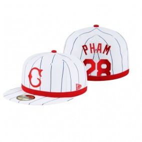 Cincinnati Reds Tommy Pham White 2022 Field of Dreams Fitted Hat