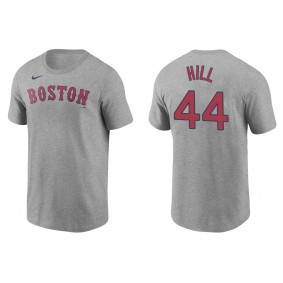 Men's Boston Red Sox Rich Hill Gray Name & Number T-Shirt