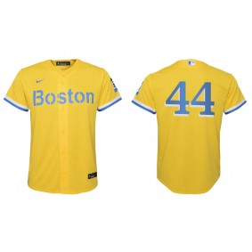 Youth Boston Red Sox Rich Hill Gold Light Blue City Connect Replica Jersey