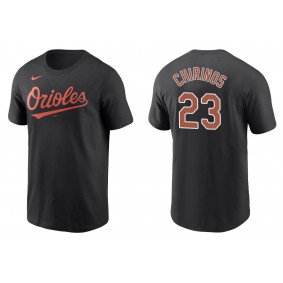 Men's Baltimore Orioles Robinson Chirinos Black Name & Number T-Shirt