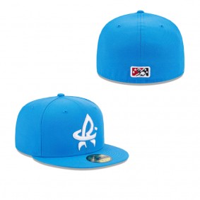 Men's Rocket City Trash Pandas Blue Authentic Collection Alternate Logo 59FIFTY Fitted Hat