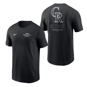 Men's Colorado Rockies Black 2024 MLB World Tour Mexico City Series T-Shirt