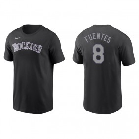 Men's Colorado Rockies Joshua Fuentes Black Name & Number Nike T-Shirt