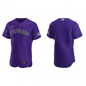 Men's Colorado Rockies Purple Authentic Alternate Jersey