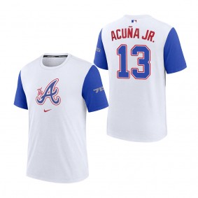 Ronald Acuna Jr. Atlanta Braves White Royal 2023 City Connect Authentic Collection Legend T-Shirt
