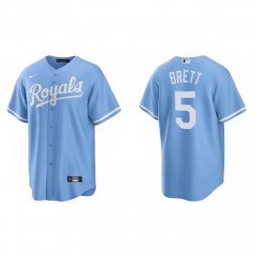 Men's Kansas City Royals George Brett Blue Replica Alternate Jersey
