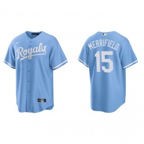 Men's Kansas City Royals Whit Merrifield Blue Replica Alternate Jersey