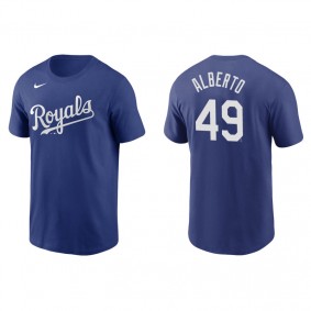 Men's Kansas City Royals Hanser Alberto Royal Name & Number Nike T-Shirt