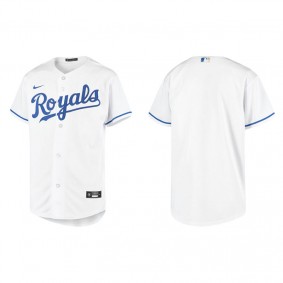 Youth Kansas City Royals White Replica Home Jersey
