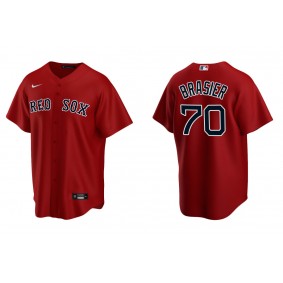 Men's Boston Red Sox Ryan Brasier Red Replica Alternate Jersey