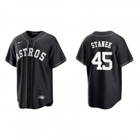 Ryne Stanek Houston Astros Nike Black White Official Replica Jersey