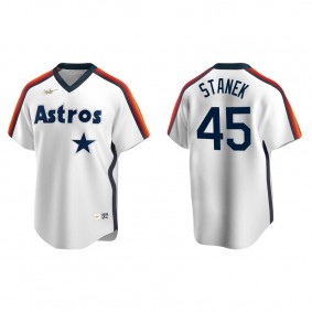 Ryne Stanek Men's Houston Astros Nike White Home Cooperstown Collection Logo Jersey