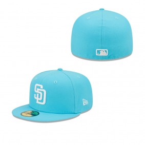 Men's San Diego Padres Blue Vice Highlighter Logo 59FIFTY Fitted Hat
