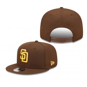 Men's San Diego Padres Brown Primary Logo 9FIFTY Snapback Hat