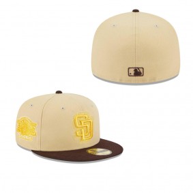 Men's San Diego Padres Cream Brown MLB NWE Illusion 59FIFTY Fitted Hat