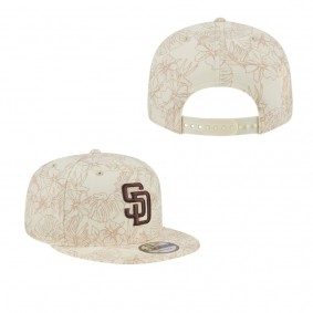 Men's San Diego Padres Cream Spring Training Leaf 9FIFTY Snapback Hat