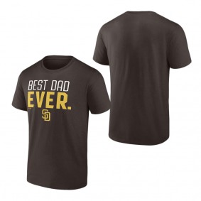 Men's San Diego Padres Fanatics Branded Brown Best Dad Ever T-Shirt