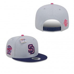 Men's San Diego Padres Gray Navy Raspberry Big League Chew Flavor Pack 9FIFTY Snapback Hat