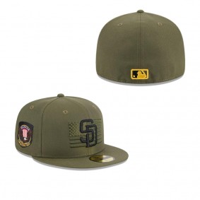 Men's San Diego Padres Green 2023 Armed Forces Day On-Field 59FIFTY Fitted Hat