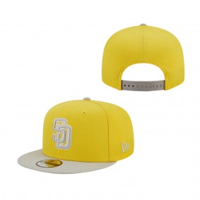 San Diego Padres New Era Spring Two-Tone 9FIFTY Snapback Hat Yellow Gray