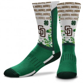 San Diego Padres For Bare Feet Four Leaf St. Patrick's Day V-Curve Crew Socks