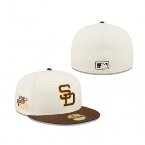 Men's San Diego Padres White Brown Cooperstown Collection 1984 World Series Chrome 59FIFTY Fitted Hat