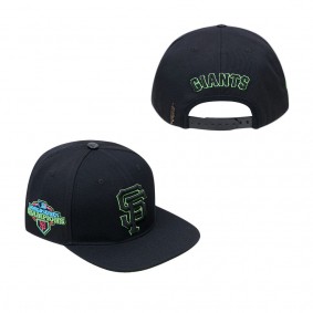 Men's San Francisco Giants Pro Standard Black Cooperstown Collection Neon Prism Snapback Hat