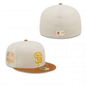 Men's San Francisco Giants Cream Brown Corduroy Visor 59FIFTY Fitted Hat