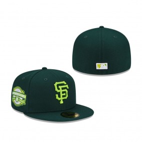 San Francisco Giants New Era 2000 Oracle Park Inaugural Season Color Fam Lime Undervisor 59FIFTY Fitted Hat Green