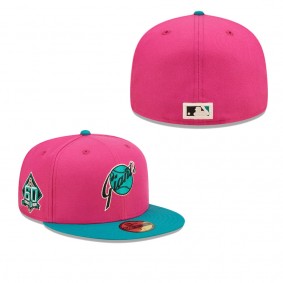 Men's San Francisco Giants Pink Green Cooperstown Collection 60th Anniversary Passion Forest 59FIFTY Fitted Hat