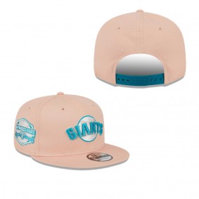 Men's San Francisco Giants Pink Sky Aqua Undervisor 9FIFTY Snapback Hat