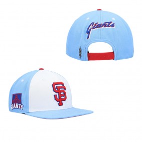 San Francisco Giants Pro Standard Blue Raspberry Ice Cream Drip Snapback Hat White Light Blue