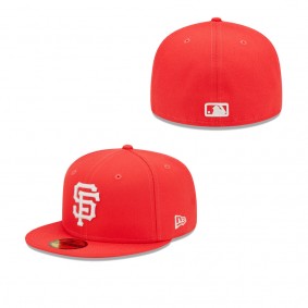 Men's San Francisco Giants Red Lava Highlighter Logo 59FIFTY Fitted Hat