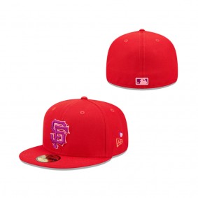 Men's San Francisco Giants Red Purple Undervisor 59FIFTY Fitted Hat