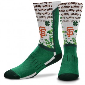 San Francisco Giants For Bare Feet Four Leaf St. Patrick's Day V-Curve Crew Socks