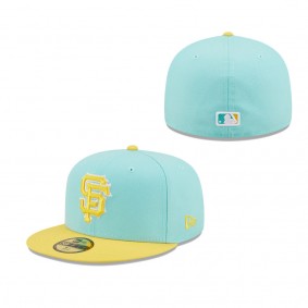 Men's San Francisco Giants New Era Turquoise Yellow Spring Color Pack Two-Tone 59FIFTY Fitted Hat