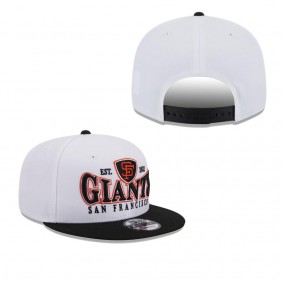 Men's San Francisco Giants White Black Crest 9FIFTY Snapback Hat